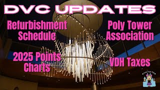 Disney Vacation Club News Poly Tower Association  DVC Refurbishments  2025 Points Charts  Taxes [upl. by Adliwa]