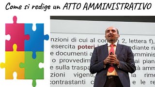 Simone Chiarelli come si redige un atto amministrativo [upl. by Darrelle621]