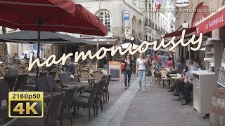 Nantes Morning Walk through Old City  France 4K Travel Channel [upl. by Pfaff]