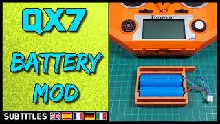 Frsky Taranis QX7  Battery MOD [upl. by Cchaddie]