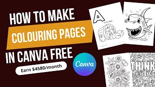 How to Create Colouring Sheets In Canva [upl. by Arytal]