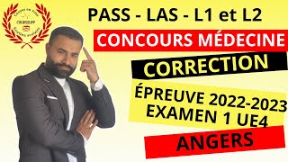 CORRECTION DÉTAILLÉE CONCOURS MÉDECINE  EXAMEN 1  CHIMIE ORGANIQUE  ÉPREUVE 20222023 ANGERS [upl. by Wilsey790]