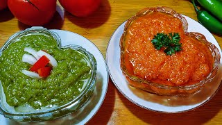 Recette de piments vert et rouge pour accompagner vos plats  Green amp Red chili sauce [upl. by Masry564]