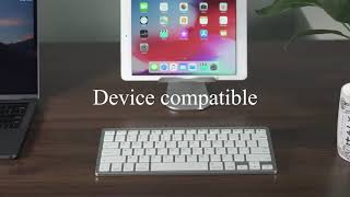 How to connect OMOTON KB066 Bluetooth keyboard with Your iPad？ [upl. by Alton779]