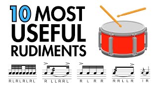 10 Most Useful RUDIMENTS Drummers Should Know 🥁🎵 [upl. by Stag]