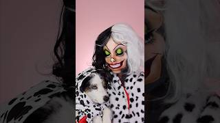 Cruella de vil amp her Dalmatian INSANE MAKEUP [upl. by Asilef]