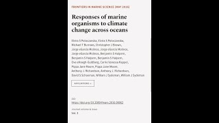 Responses of marine organisms to climate change across oceans  RTCLTV [upl. by Angrist]