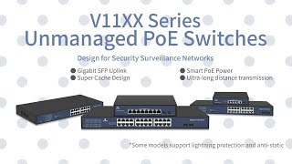 V11XX Series Unmanaged PoE Switches [upl. by Trebo240]