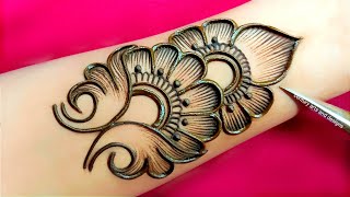 New stylish front hand mehndi design  Easy mehndi design  simple mehndi  mehandi design  Mehndi [upl. by Gerita344]