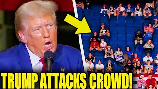 Trump ATTACKS EMPTY Crowd As Rally Takes SHOCKING Turn [upl. by Nilac]