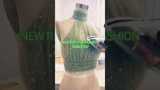 Making a halter mini sage green dress fashion dress creative shorts popular sewing viralshort [upl. by Keenan]