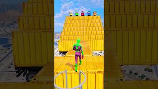 GTA 5 Epic Ragdolls Green Spiderman VS Red MINION VS Pink MINION Euphoria Physics Funny Fails 94 [upl. by Sarette437]