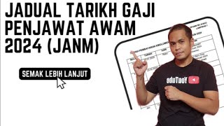 Tarikh Bayaran Gaji Penjawat Awam 2024 [upl. by Yelram566]