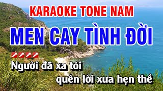 Men Cay Tình Đời Karaoke Nhạc Sống Tone Nam  Karaoke Quốc Thái [upl. by Arakaj]