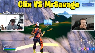 Clix VS MrSavage 1v1 TOXIC Realistic PvP [upl. by Ellie]