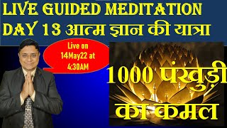 1000 पंखुड़ी का कमल Day 13 Guided Meditation with Sanjiv Malik 14 May 22 430AM [upl. by Rodger377]