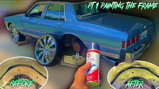 Painting My Box Chevys Frame With Chassis Paint Part 1 [upl. by Durrace]