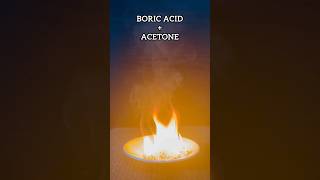 Boric acid and acetone Fire  Chemical Reaction  Science Experiment shorts chemicalreaction fire [upl. by Oribel]