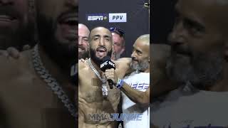 Belal Muhammad gives HEATED speech to Manchester crowd after final UFC 304 faceoff [upl. by Aowda]