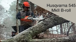 Husqvarna 545 MKII broll Peaceful snowy cut [upl. by Lloyd]