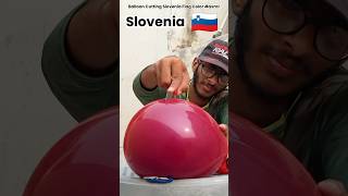 Slovenia 🇸🇮 Flag Color Balloon Cutting asmr relaxing [upl. by Kirad]