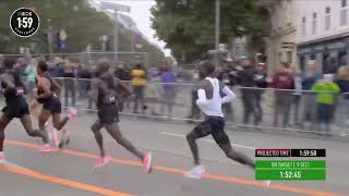 Kipchoge Eluid cámara lenta en INEOS 159 Record del Mundo Maratón [upl. by Brucie532]