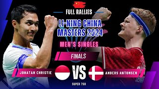 Jonatan Christie INA vs Anders Antonsen DEN  F  China Masters 2024 [upl. by Wilber]