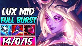 S DARK HARVEST FULL BURST LUX MID  Build amp Runes  League of Legends [upl. by Suiradal]