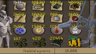 OSRS 10000 Skeletal Wyvern Loot  Ultimate Ironman Progress 1 [upl. by Annayad]