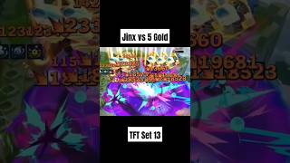 Jinx vs 5 Gold  487k Damage tft teamfighttactics leagueoflegends 3star jinx [upl. by Obadias]