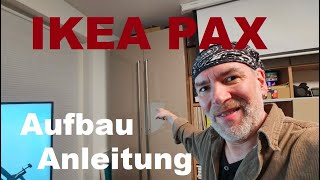 IKEA Pax Schrank aufbauen Anleitung Schublade einbauen Tür und Türgriff montieren Kleiderschrank [upl. by Ennaxxor]