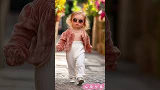 Cute baby walkersbaby runway cutebaby baile fashion cute babylove babyshorts babygirl ai [upl. by Yelra]