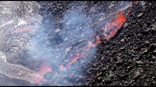 Vent that formed on the wall of Halema‘uma‘u crater Kīlauea volcano — June 7 2023 [upl. by Novy]