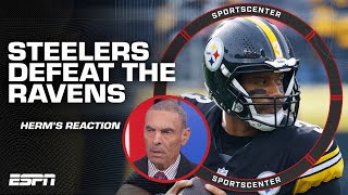 RAVENS VS STEELERS REACTION I didnt learn a lot from this game  Herm Edwards  SportsCenter [upl. by Firooc]