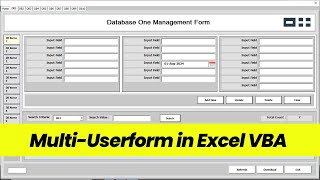 MultiDatabase Management in Excel Advanced VBA MultiUserForms [upl. by Yorled444]