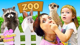 Animali per bambini in uno zoo interattivo Le avventure della bambina Bianca Video per bambini [upl. by Ecadnac]