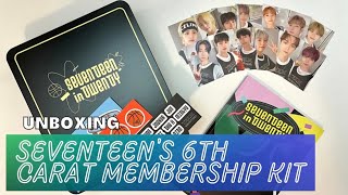 ✨ unboxing SEVENTEEN’s 6th carat membership kit ✨ [upl. by Curnin388]