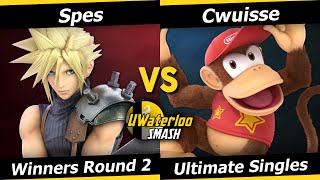 UWaterloo SSBU S23w9 Winners Round 2  Spes Cloud vs Cwuisse Diddy Kong Villager [upl. by Festa345]