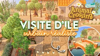 VISITE DÎLE URBAIN  VILLAGE RÉALISTE  🚗  ANIMAL CROSSING NEW HORIZONS [upl. by Akkina]