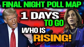 JUST 1 DAY TO GO Shocking Rise Trump or Harris 2024 Last Election Polls Map Prediction [upl. by Anirtak]