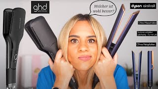 Dyson Airstrait vs GHD Duet Styler im VERGLEICH  Welches Gerät du dir von beiden kaufen solltest ♡ [upl. by Abita]