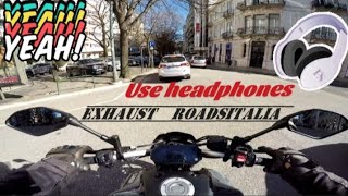 Yamaha MT07 roadsitalia exhaust sound [upl. by Ettellocin]