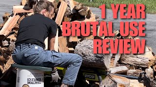 Ryobi 5 Ton Electric Log Splitter After 1 Year of Brutal use Is it worth it Ultimate Best Review [upl. by Bone]