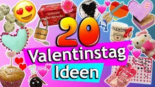 20 VALENTINSTAG DIY Ideen  einfach günstig amp süß  Geschenke für Verliebte für Freund amp Freundin [upl. by Eintroc]