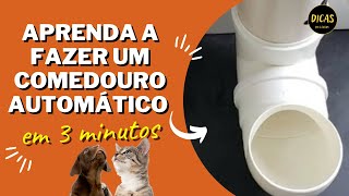 Comedouro caseiro para gatos fácil de fazer [upl. by Hpejsoj]