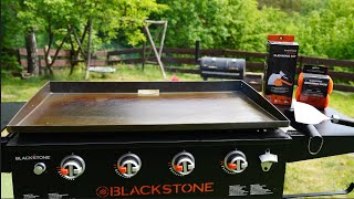 Grill Blackstone quotFlat Top Griddlequot Wypalanie Płyty Żeliwnej KO [upl. by Noed205]