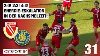 20 23 43 EnergieEskalation im Aufstiegskampf E Cottbus  Lok Leipzig  Regionalliga Nordost [upl. by Yasdnil]