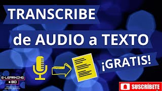 Transcribir AUDIO de voz a TEXTO  GRATIS [upl. by Earlene514]