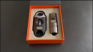 Cigar Lighter and Cutter Set Sponsored review [upl. by Ecnerewal]