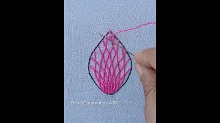 Leaf Embroidery 🌺🌿quotElegant Fishbone Stitch Floral Magic StepbyStep Needlework Tutorialquot class 04 [upl. by Ahsiloc]